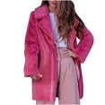 thumbnail image 2 of Veste Chaude en Fausse Fourrure Couleur Unie Mode Décontractée pour Femmes, 2 of 5