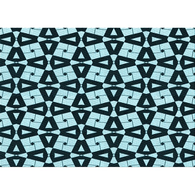 Ahgly Company Machine Washable Indoor Rectangle Transitional Blue Lagoon Blue Area Rugs, 3' x 5'