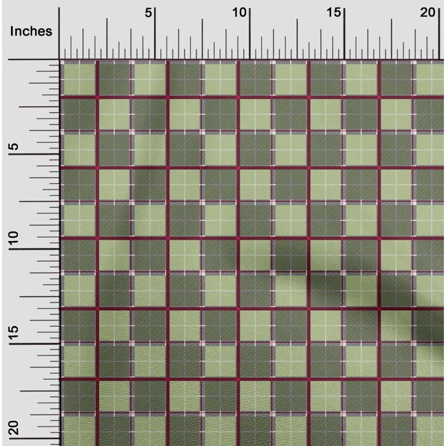 oneOone Cotton Flex Fabric Tartan Check Fabric Prints By Yard 40 Inch Wide