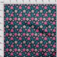 thumbnail image 3 of oneOone Polyester Lycra Fabric Leaves & Floral Artistic Printed Craft Fabric BTY 56 Inch Wide, 3 of 4
