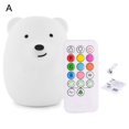thumbnail image 2 of Bear Owl Shape LED Nursery Night Light Kids Baby Silicone Pat Color Change Lamp, 2 of 8