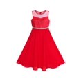 thumbnail image 1 of Girls Dress Rhinestone Chiffon Dance Ball Maxi Gown 6 Years, 1 of 7