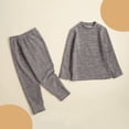 thumbnail image 1 of YUNAFFT Ensemble de sous-Vêtements Thermiques Sans Coutures pour Enfants Confort de Base Manches Longues Col Rond Couleur Unie Pyjama Chaud Superposable pour Garçons et Filles Âge 1-14, 1 of 5