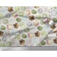 thumbnail image 3 of Soimoi Georgette Viscose Fabric Geometric & Leaves Patchwork Printed Craft Fabric by The Yard 42 Inch Wide, 3 of 3
