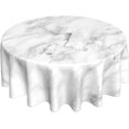 thumbnail image 1 of Grey White Marble Tablecloth Round 60 Inch Modern White Marble Table Cover Waterproof Polyester Marble Cover Table Kitchen Table Cloth Cover Anti-Slip Table Cover for Home Dinning Tabletop Decor, 1 of 6