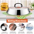 thumbnail image 2 of In Cheese Melting Dome ; In Cast Iron Grill Press Stainless Steel Basting Cover with Heavy Duty Burger Bacon Press Griddle Accessories for Teppanyaki Flat Top Stovetop Indoor &a, 2 of 7