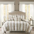 thumbnail image 4 of Madison Park Zuri Faux Fur Comforter Set Sand Full/Queen, 4 of 4