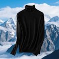 thumbnail image 1 of Ailaofu Chandail à Col Roulé pour Femmes Manches Longues Décontracté Automne Hiver chandail Tricoté, 1 of 6