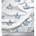thumbnail image 1 of Soimoi Poly Georgette Fabric Leaves & Floral Block Print Fabric by Yard 52 Inch Wide, 1 of 3