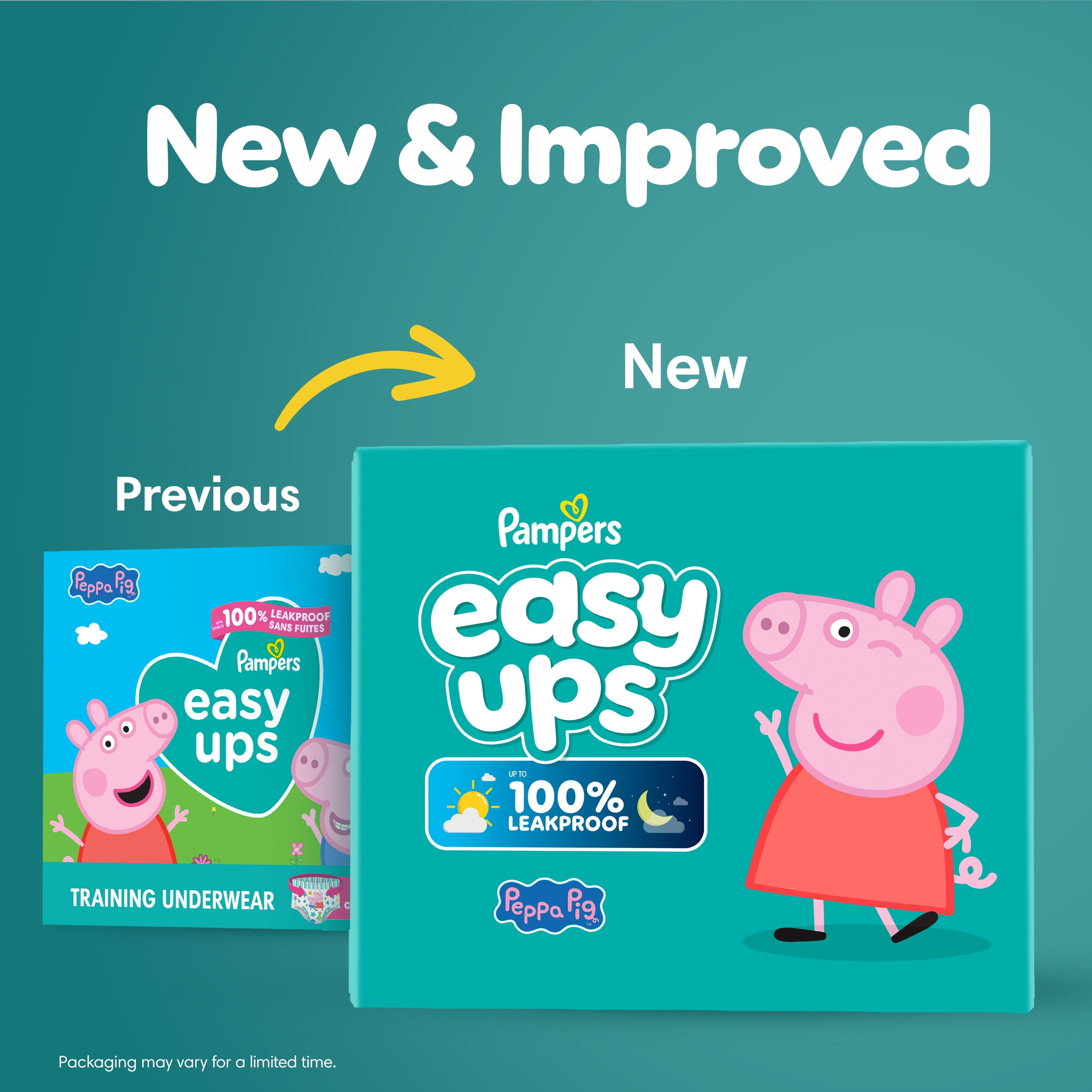 Pampers Easy Ups Training Underwear Peppa Pig Size 6 (4T5T), 104 Count