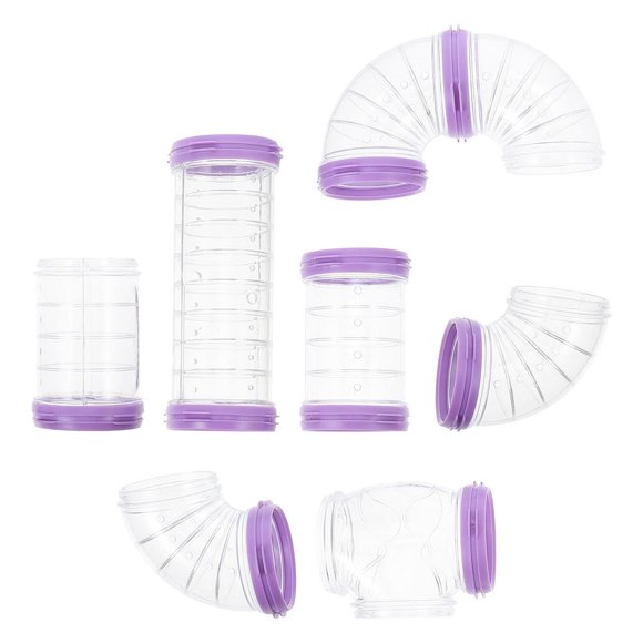Bamboohart Hamster Tunnels Tubescage Tubes Ferrettube Toys Tunnel Accessories Kit Cage Tube Guinea Rat Pipe Tunnel Animals Toys