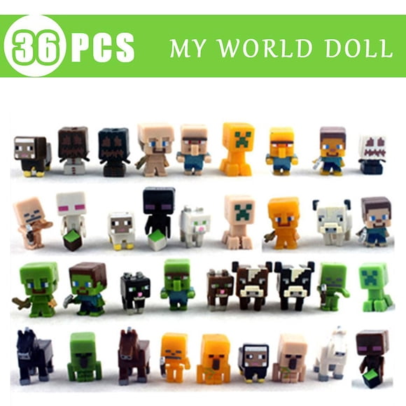 36pcs/set Mini Minecraft Figurines Toy Dolls Cake Decorations Tabletop Decor Ornaments