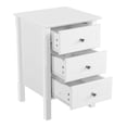 thumbnail image 2 of Yaheetech Table de Nuit Moderne à 3 Tiroirs pour Chambre, Salon, Blanc, 2 of 9