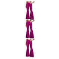 thumbnail image 2 of Decodeary Pantalon Confortable Taille Haute Léger Extensible Bas Cloche Violet m 3Set, 2 of 6