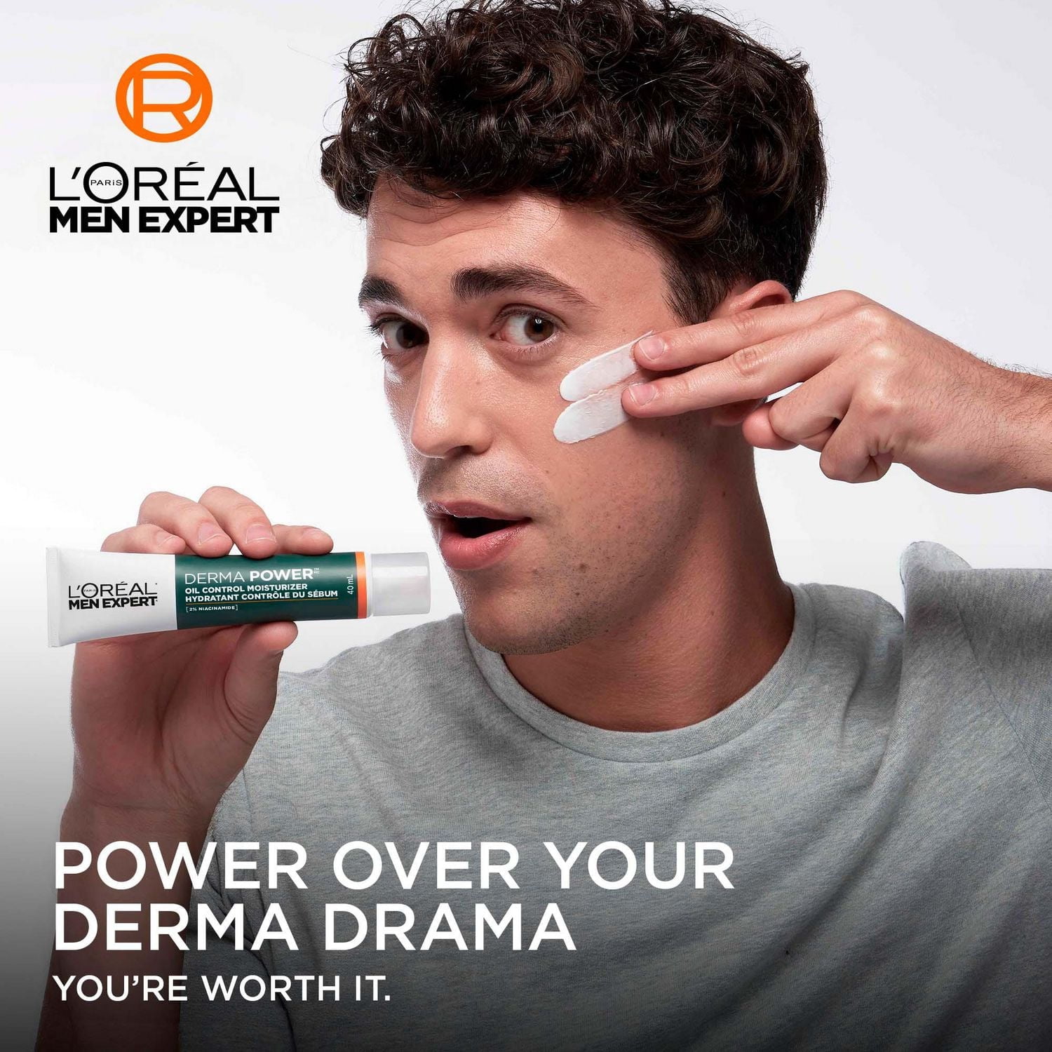 L'Oréal Paris Men Expert Derma Power hydratant contrôle du sébum, 40 ml