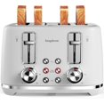 thumbnail image 1 of LONGDEEM 4 Slice Toaster, 6 Browning Options, Wide Slots, High Lift Lever, Dual Controls, White, 1 of 7