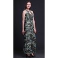 thumbnail image 3 of Bimba Robe Longue Décontractée à Col Licou pour Femme avec Fentes Latérales, Imprimée, Tenue de Fête - X-Grand, 3 of 6