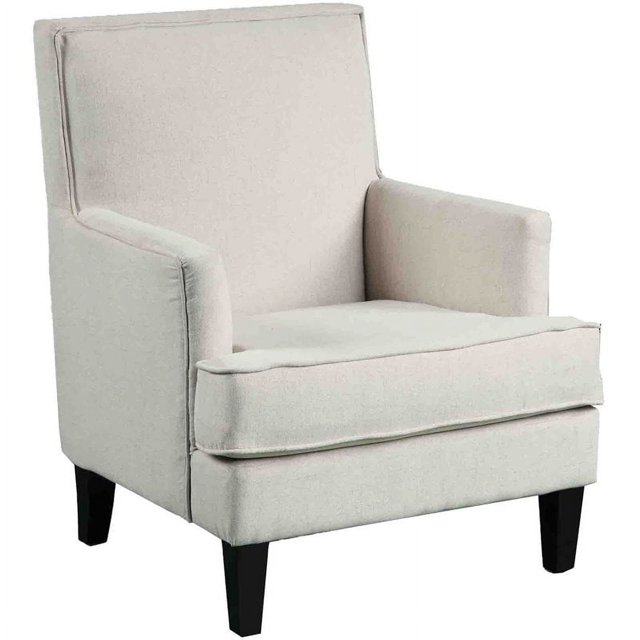 Best Master Furniture Saladin 30" Transitional Fabric Arm Chair in Beige