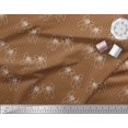 thumbnail image 3 of Soimoi Brown Rayon Crepe Fabric Bow & Dots Printed Craft Fabric by the Yard 46 Inch Wide, 3 of 5