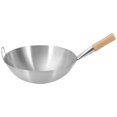 thumbnail image 1 of Wok à Frire Manche en Bois Wok à Frire Wok de Cuisine Outil de Cuisson Wok de Cuisson Portatif, 1 of 6