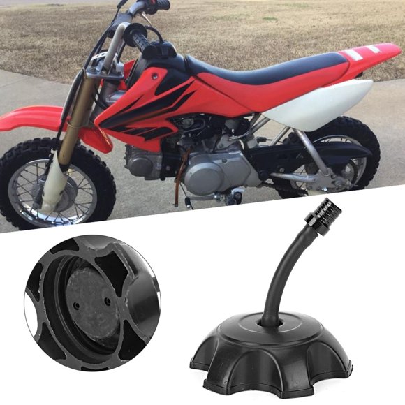Couvercle de Réservoir de Carburant pour Vélo ATV en Plastique, Fabriqué en Matériau avec Valve de Ventilation, Tuyau d'Arrosage, Compatible avec CRF50, CRF70, KLX, Apollo, TTR