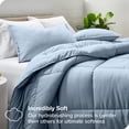 thumbnail image 2 of Bare Home Down Alternative Comforter Set - 3-Pieces - All Seasons - Queen, Dusty Blue, 2 of 7