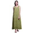 thumbnail image 1 of Bimba Robe de Nuit Maxi en Rayonne pour Femmes, Imprimée, Sans Manches, Robe de Nuit Maxi - S, 1 of 5