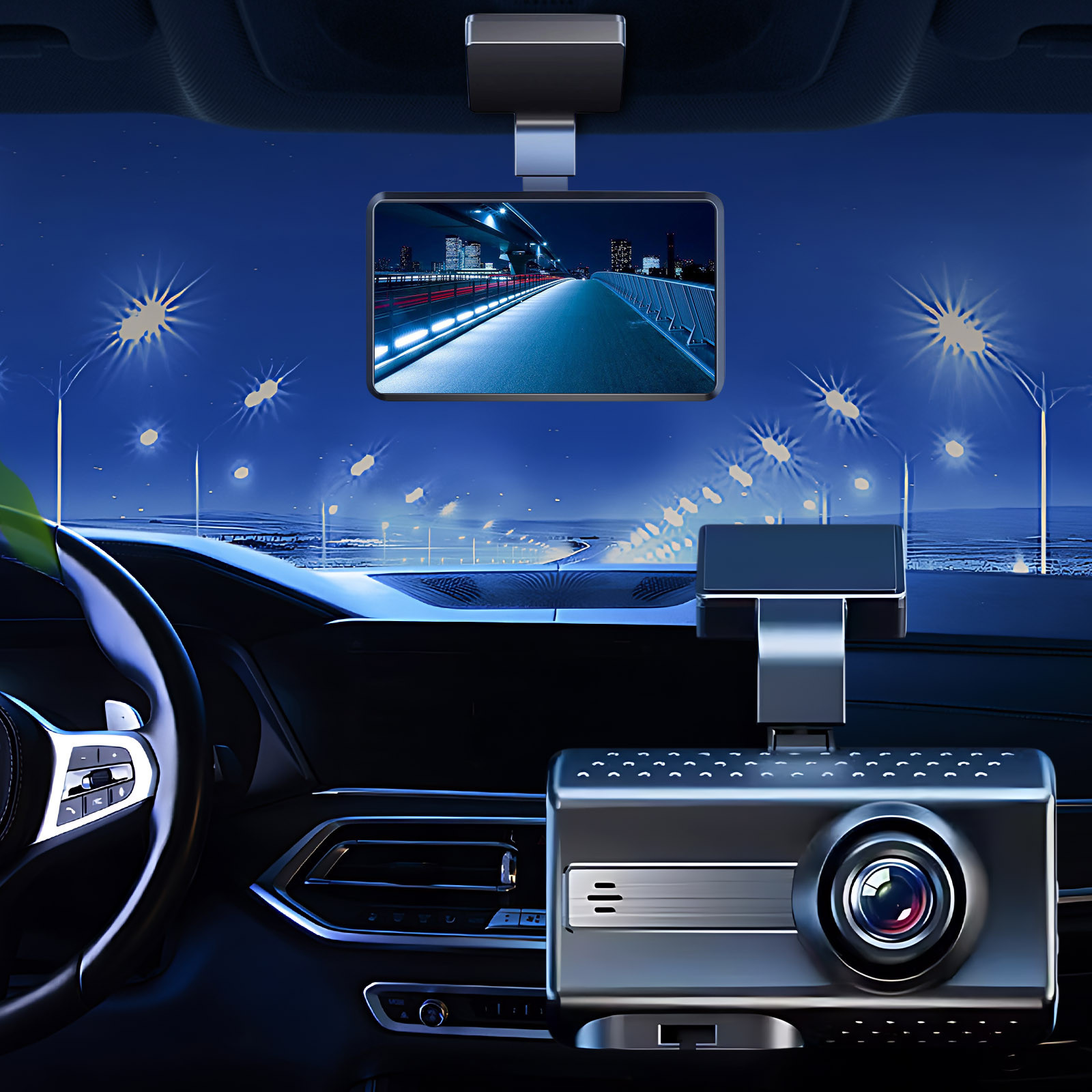 Heliisoer Dash Cam 1440P Full HD Dash Camera For Cars On-Dashboard Camera Video Recorder Dashcam G-Sensor Parking Mode Night Vision Loop Recording