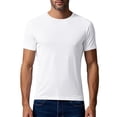 thumbnail image 2 of Viluyesy T-Shirt Actif d'Été à Séchage Rapide pour Homme, Col Ras du Cou, Muscle, Doux, Extensible, Uni, Manches Courtes, Blanc, 2TG, 2 of 9