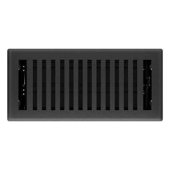 Imperial 4 po x 10 po Registre de plancher en acier, motif Montezuma, fer noir