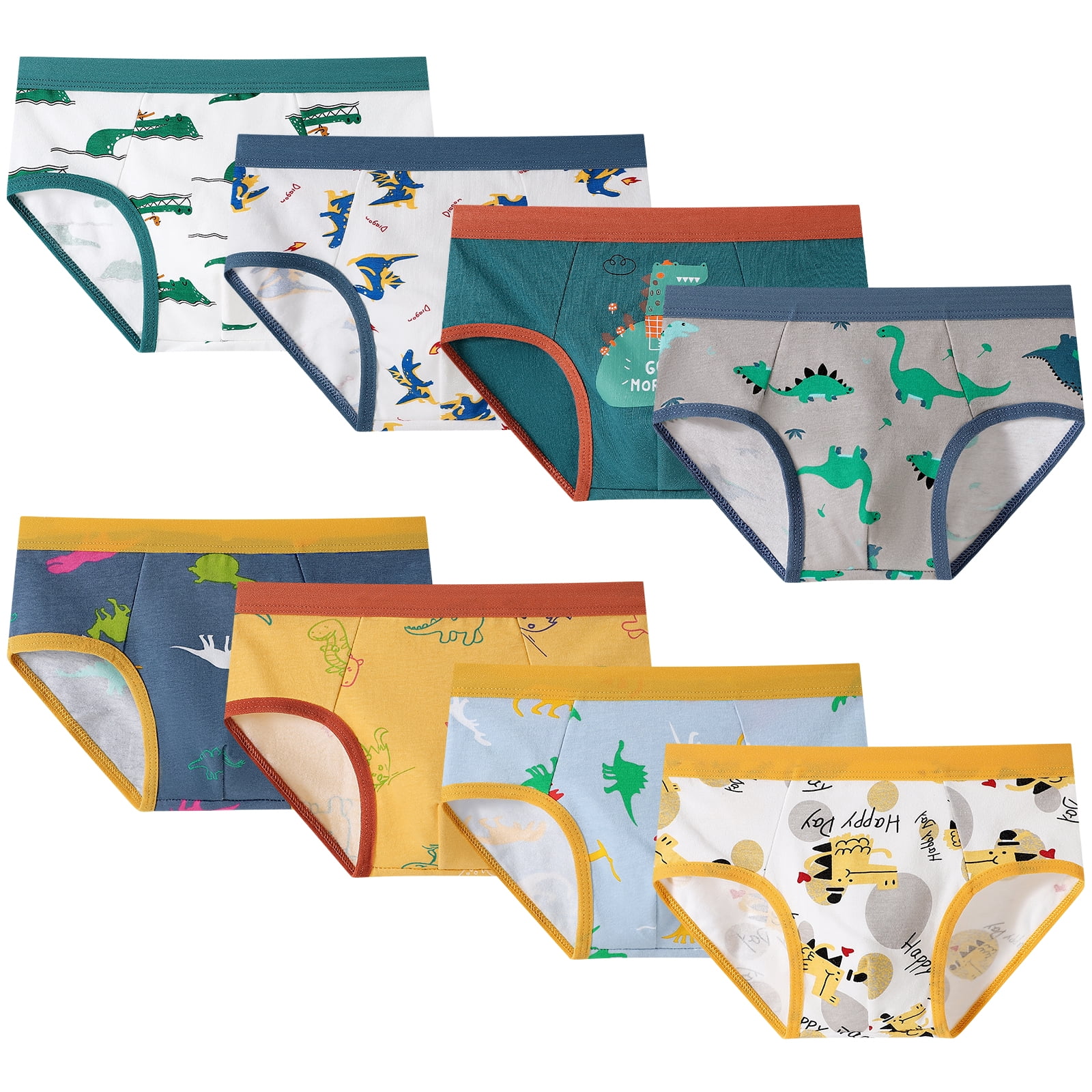 Hbhpov Toddler Boys Underwear, Cotton Briefs, 8 Pack, Size 3-10 T