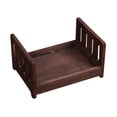 thumbnail image 2 of Lit en Bois pour Bébé Cadeau Accessoire Photo Pose Portable Durable Photographie Prise de Vue (Brun), 2 of 4