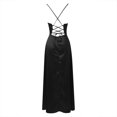 thumbnail image 5 of Puawkoer Robe Formelle pour Femme Robes Formelles pour Invitée de Mariage Automne Col Montant Robes de Soirée pour Femme Formelle Col en V Ajourée Robe à Manches Longues pour Femme Invitée de Mariage Mère de la Mariée, 5 of 5