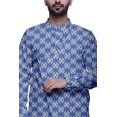 thumbnail image 3 of Atasi Designer Kurta Pajama For Men Printed Angrakha Kurta Set Summer Clothing, 3 of 3