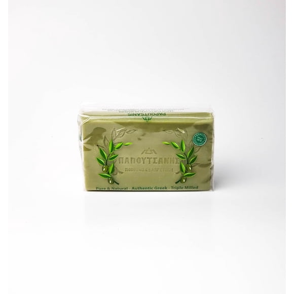 Papoutsanis Savon à l'Huile d'Olive Grecque Authentique Pur et Naturel 125 g - Qualité Exceptionnelle depuis 1870