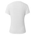 thumbnail image 4 of WILLBEST Compression Shirt Womens Summer Short Sleeve Tops O Neck Ribbed Slim Fitted Shirts Casual Tee Tshirt, 4 of 4