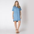 thumbnail image 3 of Devoted Mini robe en denim à manches courtes, 3 of 4
