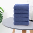 thumbnail image 2 of 5pc Velvet Towel Plain Face Towel Soft Absorbent Face Wash Ah Face Towel, 2 of 6