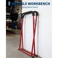 thumbnail image 2 of BeesClover Établi Portable, Support Pliant pour Garde-Boue Automobile et Pare-Chocs, Capacité de 500 Lb, Support de Travail Robuste Table de Travail pour Garage, Atelier, Réparation Automobile, Ajustable, Rembourré, Revêtement en Poudre, 2 of 7