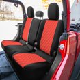 thumbnail image 2 of For 2020-2024 Jeep Gladiator FH Group Neoprene Waterproof Custom Fit Car Seat Covers - Rear Set Red, 2 of 5