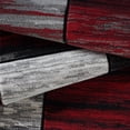 thumbnail image 3 of Ladole Rugs Red / Blue Grey Black Contemporary Geometric Design Modern Area Rug Carpet Approx. 3x5, 3x10, 4x6, 5x7, 8x10, 9x12 Feet, 3 of 5
