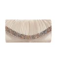 thumbnail image 3 of Sentmoon Women's Handbags Purses Valentine's Day Gift Women's Wrinkled Rhinestone A Fashionable and Versatile Spring/Summer Style for Banquets and Weddings Featuring Sequins Sparkles and A Chain., 3 of 10