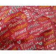 thumbnail image 5 of oneOone Silk Tabby Red Fabric Text Sewing Material Print Fabric By The Yard 42 Inch Wide, 5 of 5