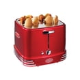thumbnail image 1 of Nostalgia 4 Slot Hot Dog and Bun Toaster with Mini Tongs, Hot Dog Toaster Works with Chicken, Turkey, Veggie Links, Sausages and Brats, Retro Red, 1 of 6