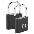 thumbnail image 3 of Zinc Alloy Padlock Electronic Padlock Smart Fingerprint Padlock, USB Rechargeable Keyless Padlock, Cabinet for Backpack Silver,Black, 3 of 7
