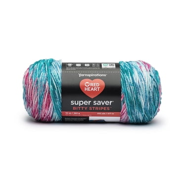 Red Heart® Super Saver® Bitty Stripes™ Fil, Acrylique #4 Moyen, 10oz/283g, 515yd