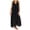 Black, variant on Long Maxi Dress for women Plus Size V-Neck Sleeveless Beach Loose Lace Patchwork Long Dress Maxi Dress Plus Size Beach Dress Plus Size Maxi Dress for Women