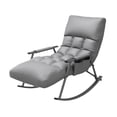 thumbnail image 3 of simhoa Rocking Chair Adjustable Backrest Casual Armchair for Bedroom Camping Office Dark Gray, 3 of 8