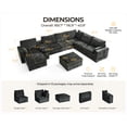 thumbnail image 4 of BEDEEP Canapé Sectionnel Modulaire de 169,7 Po avec Console et Station de Recharge, Canapé Nuage en Chenille en L avec Pouf de Rangement, Canapé Profond Convertible 8 Places avec Méridienne pour Salon, Noir, 4 of 10