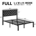 thumbnail image 2 of Homall Full Size Bed Frame with Headboard PU Leather Upholstered Bed Frame Platform,All Metal Slats Support Platform Bed Frame with Storage Space,Easy Assembly,Noise Free,No Box Spring Needed,Black, 2 of 7